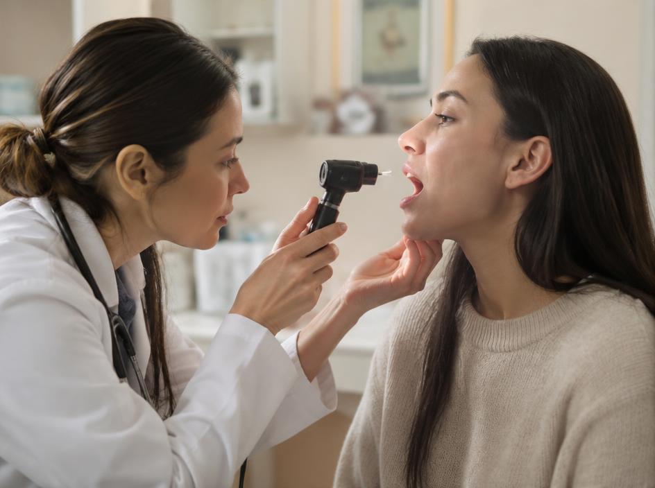 An ENT specialist speaking with a patient